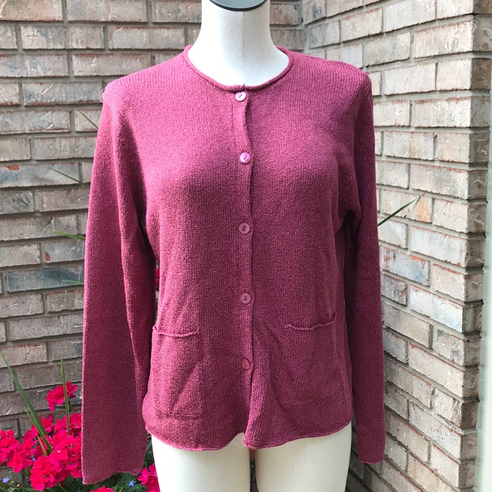 Eileen Fisher cardigan sweater with pockets